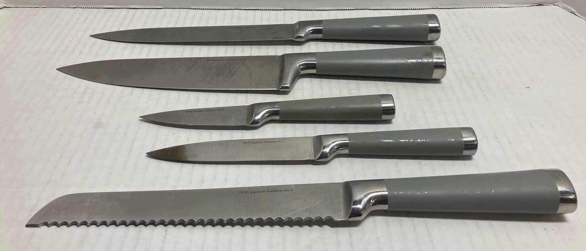 Photo 1 of JAPANESE STAINLESS STEEL KNIVES (5)