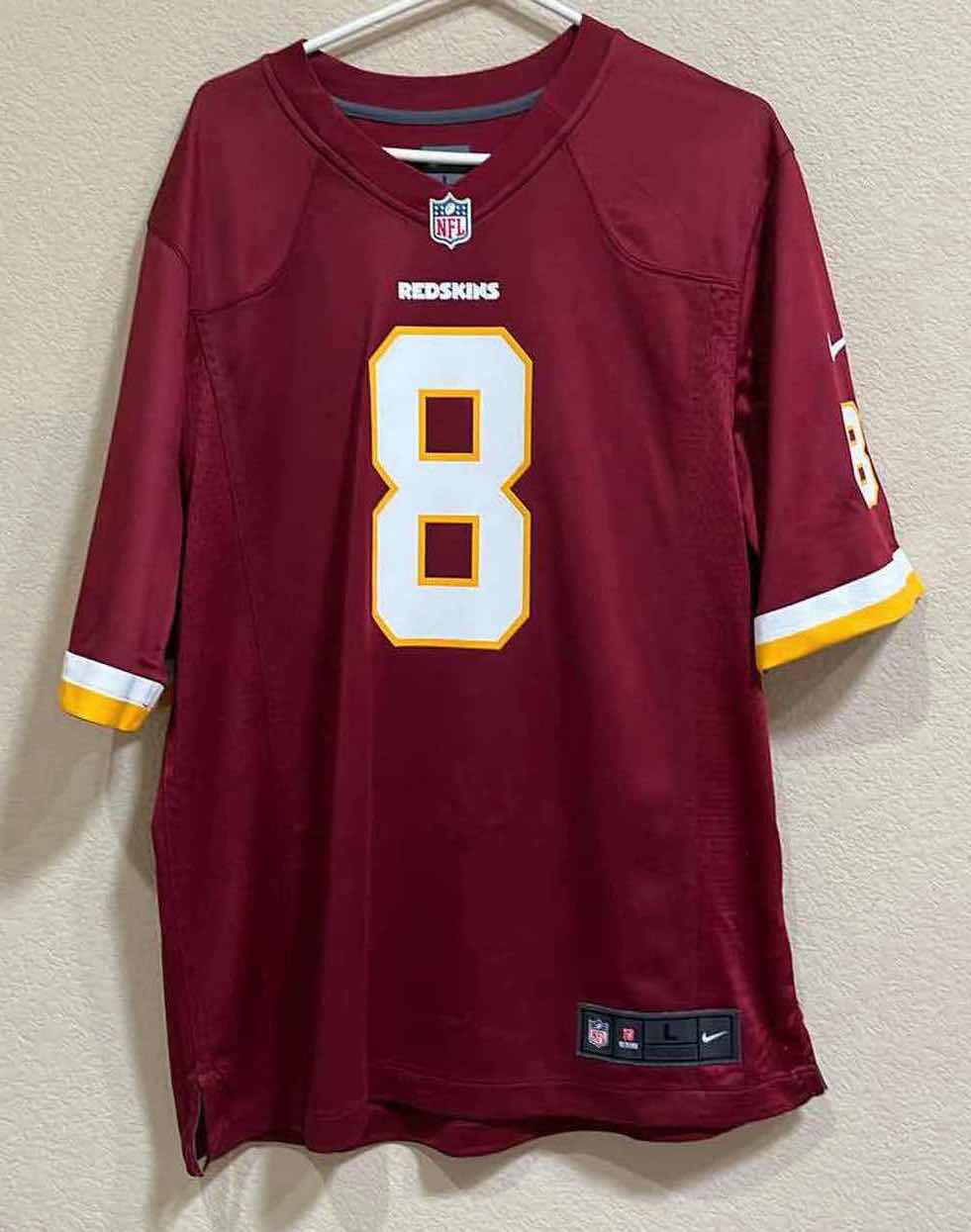 Photo 1 of NFL FOOTBALL WASHINGTON REDSKINS QB COUSINS NO. 8 NIKE JERSEY MENS SIZE LG