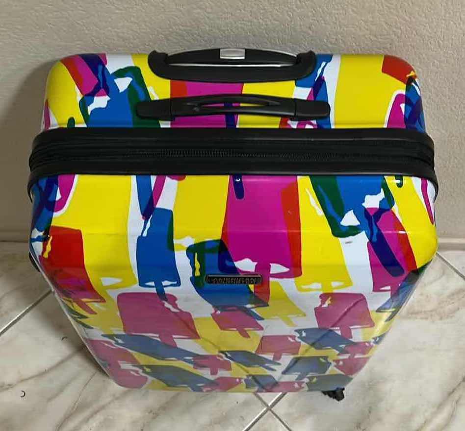 Photo 2 of AMERICAN TOURISTER MULTI-COLORED ICE CREAM BAR DESIGN ROLLING HARDCASE LUGGAGE CHECK BAG