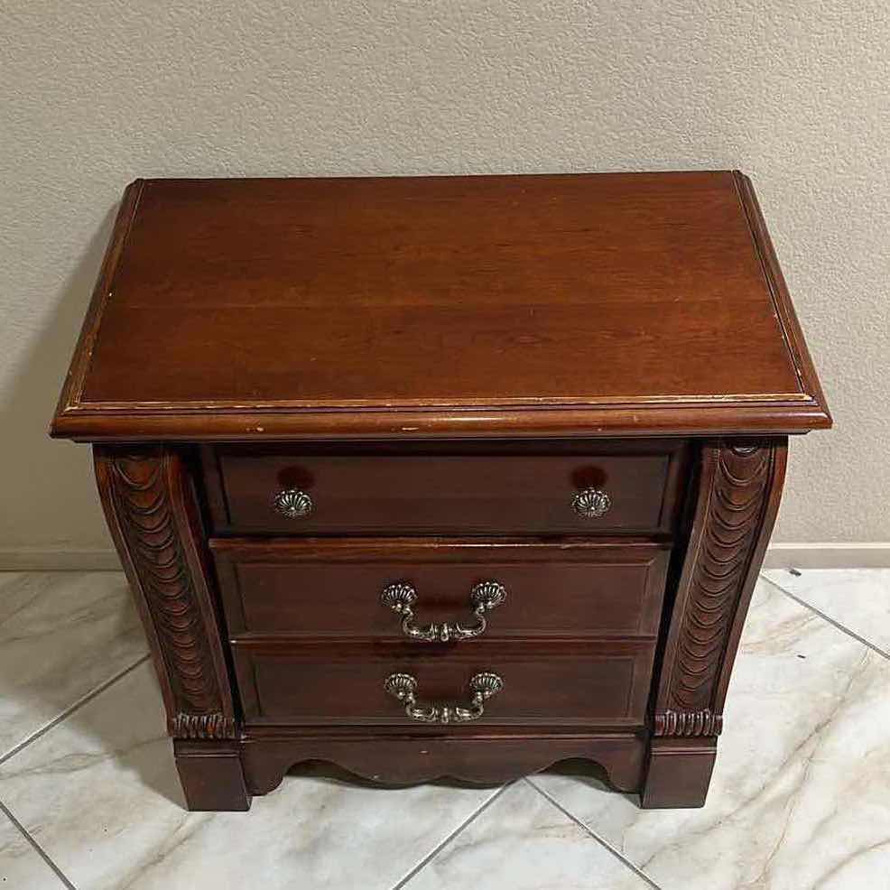 Photo 2 of VAUGHAN BASSETT 2 DRAWER WOOD NIGHTSTAND 28.5” X 16.5” H27.5”