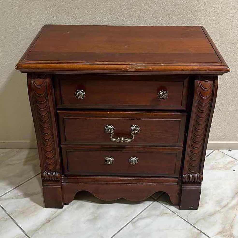 Photo 2 of VAUGHAN BASSETT 2 DRAWER WOOD NIGHTSTAND 28.5” X 16.5” H27.5”