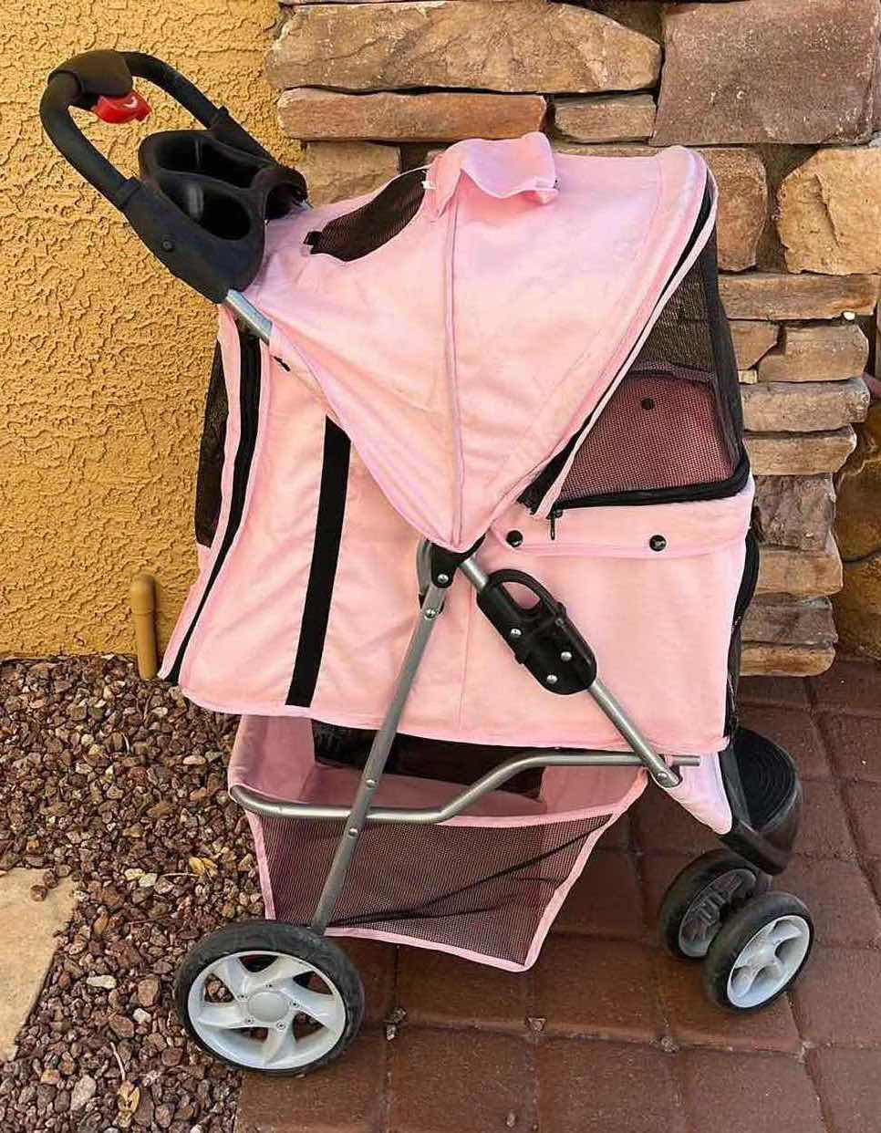 Photo 2 of PINK ENCLOSED SMALL PET STROLLER