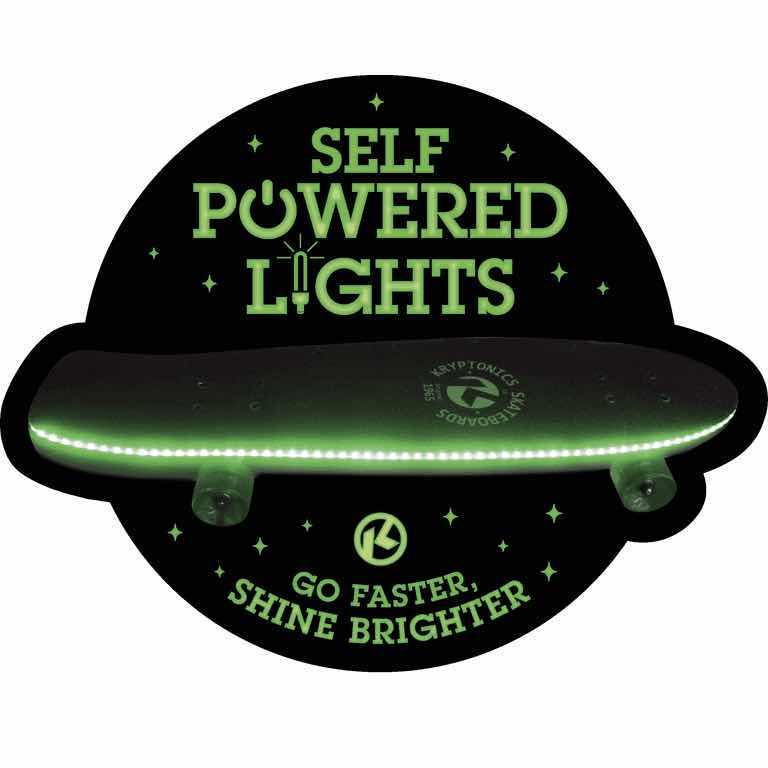 Photo 4 of KRYPTONICS 30” GREEN LED SELF POWERED LIGHT UP SKATEBOARD