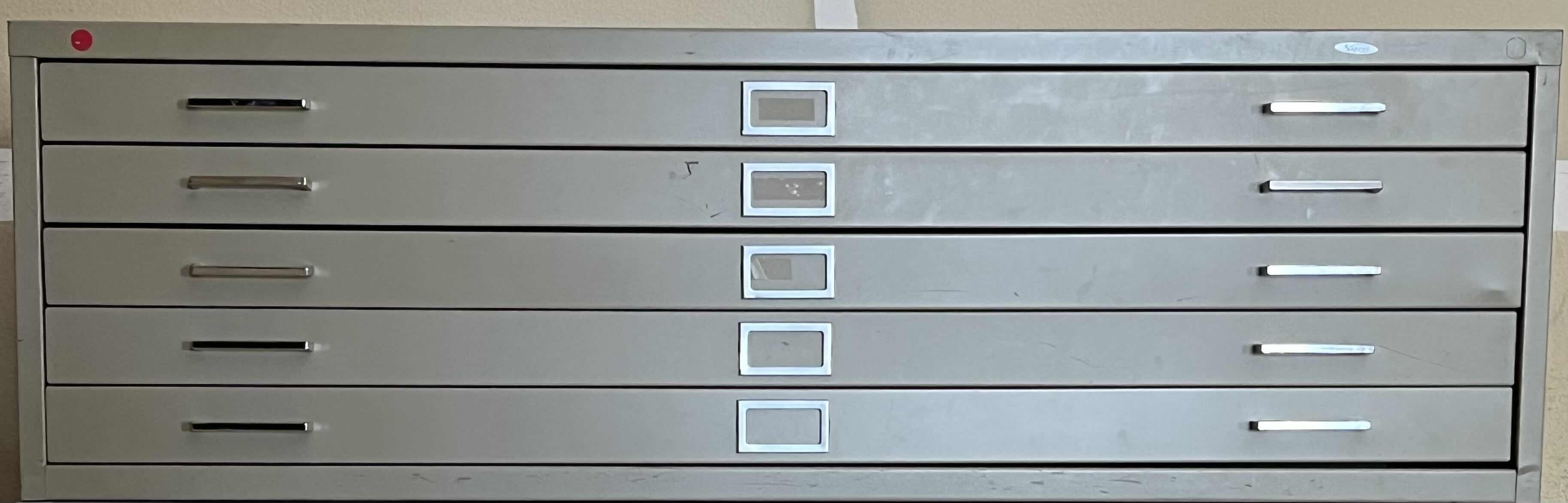 Photo 1 of SAFCO FLAT FILE 5 DRAWER CABINET 53.5” X 42.25” H22.5”