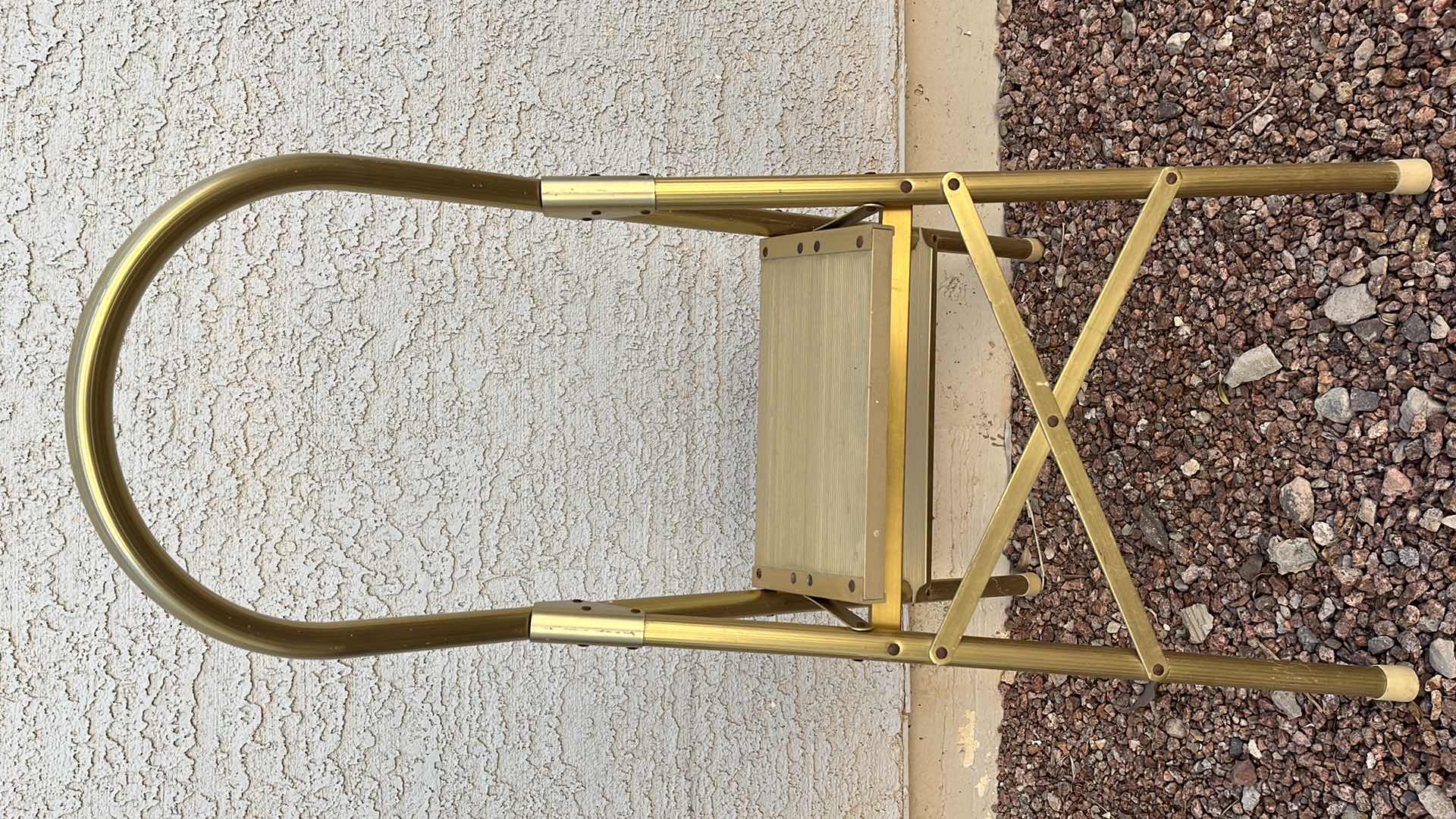 Photo 3 of VINTAGE BRASS FINISH HOUSEHOLD STEP LADDER