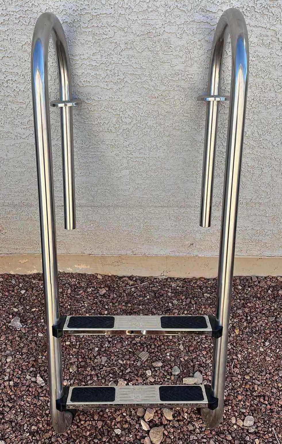 Photo 1 of  GOPLUS STAINLESS STEEL 2 ANTI-SLIP STEP POOL LADDER 24” X 19” H54.5”