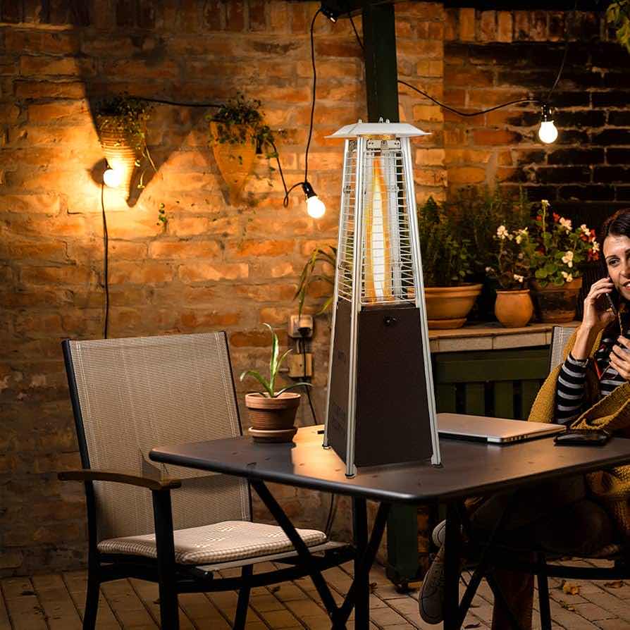 Photo 1 of COSTCO CORP PORTABLE GLASS TUBE GAS TABLE TOP PATIO HEATER 10” X 10” H34”