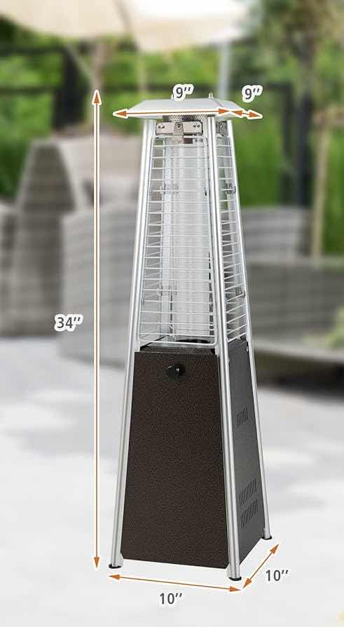 Photo 2 of COSTCO CORP PORTABLE GLASS TUBE GAS TABLE TOP PATIO HEATER 10” X 10” H34”