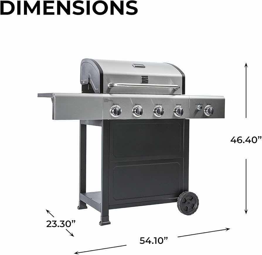 Photo 3 of KENMORE STAINLESS STEEL & BLACK 4 BURNER PROPANE GAS GRILL BBQ MODEL 146.16222010 W BBQ ACCESSORIES