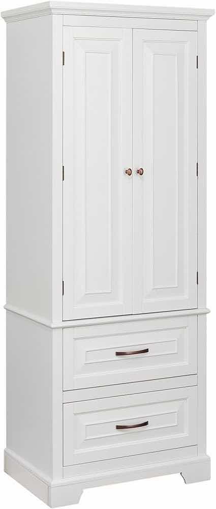 Photo 1 of TEAMSON HOME ST JAMES COLLECTION WHITE FINISH 2 DOOR 2 DRAWER CABINET MODEL ELG-592