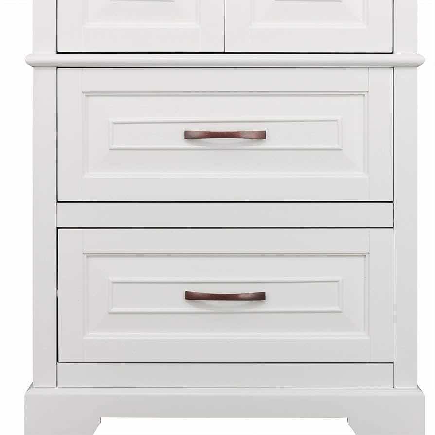 Photo 3 of TEAMSON HOME ST JAMES COLLECTION WHITE FINISH 2 DOOR 2 DRAWER CABINET MODEL ELG-592