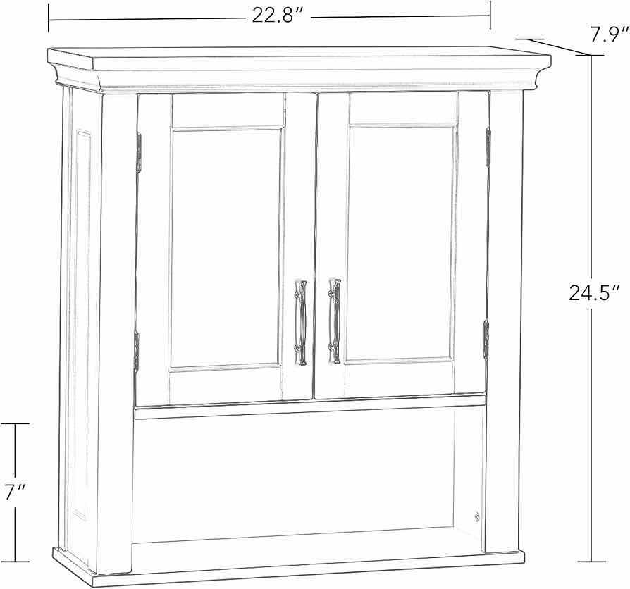 Photo 3 of RIVER RIDGE SOMERSET WHITE FINISH 2 DOOR WALL CABINET MODEL 06-039