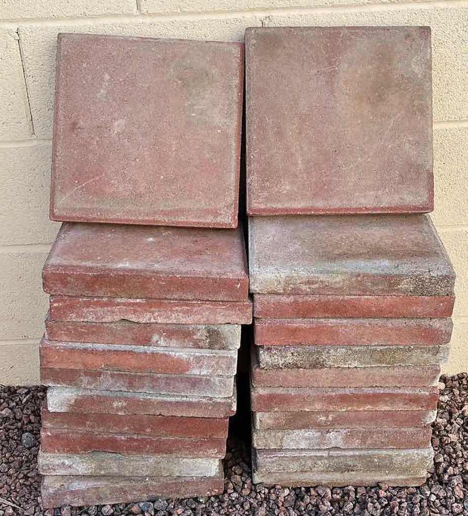 Photo 1 of CONCRETE RED FINISH PAVERS (22) 12” X 12”