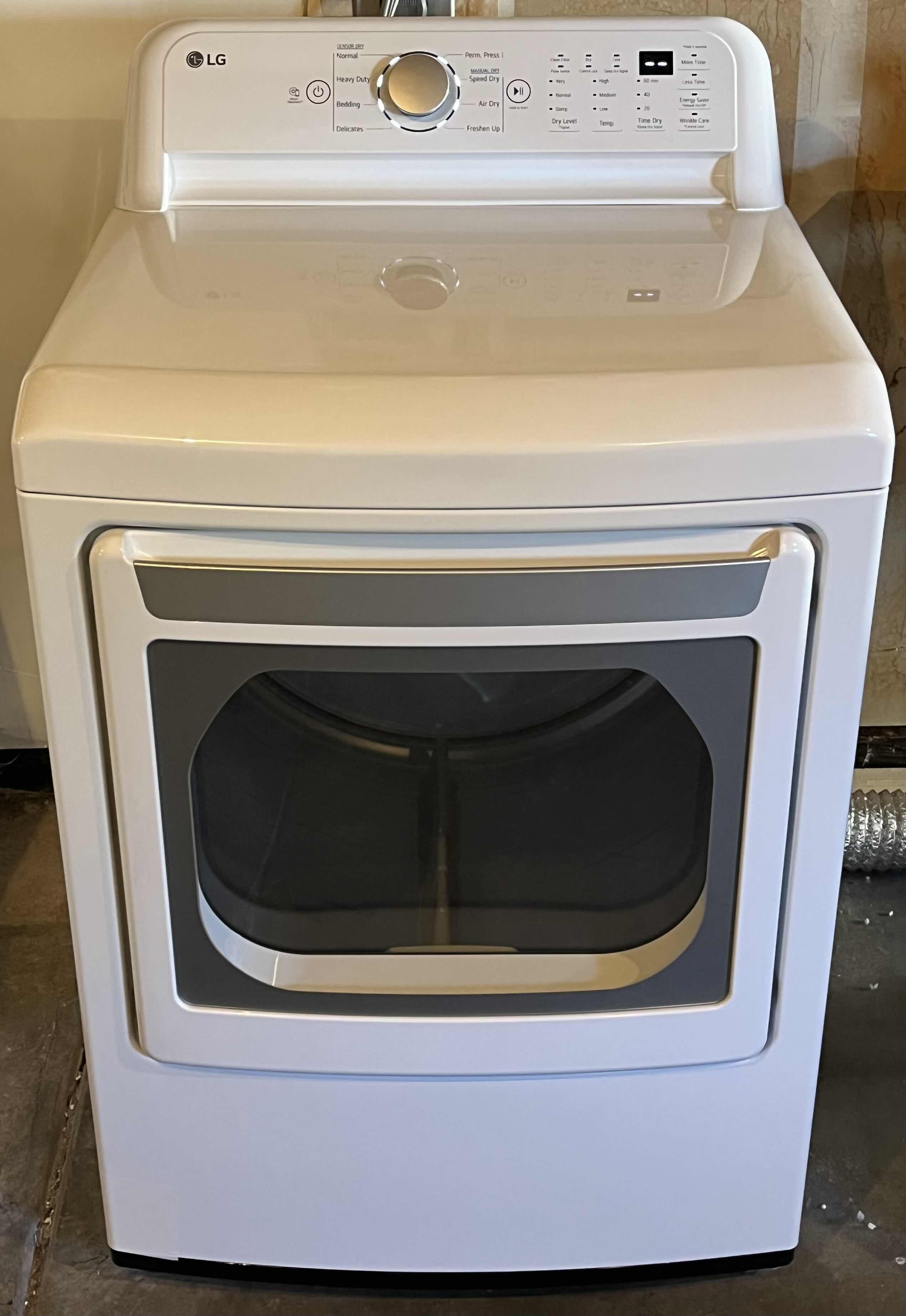 Photo 1 of LG SENSOR DRY TECH ULTRA LARGE CAPACITY 7.3CUFT 240VOLT ELECTRIC DRYER MODEL DLE7150W (READ NOTES)