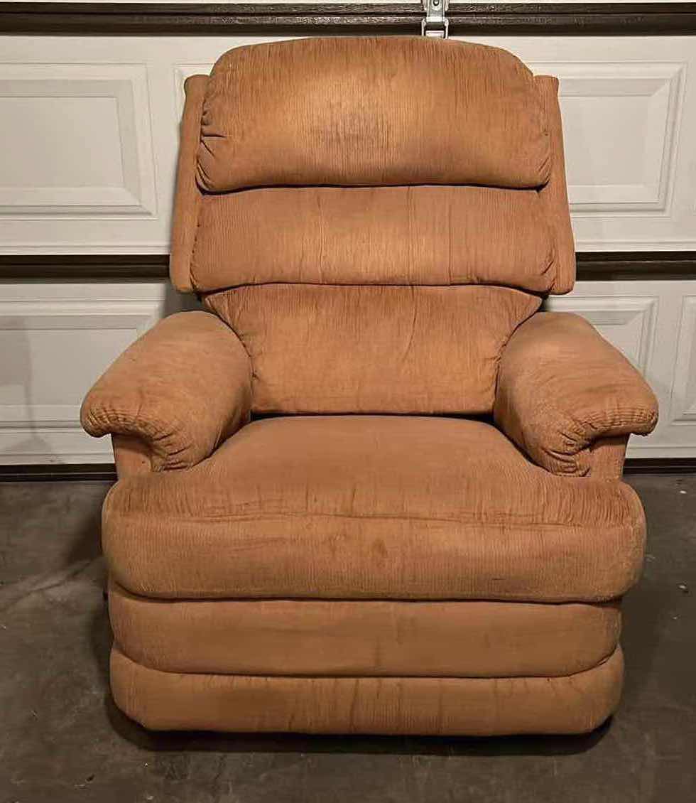 Photo 1 of LA-Z-BOY TAN CORDUROY RECLINER CHAIR 35” X 37” H41”