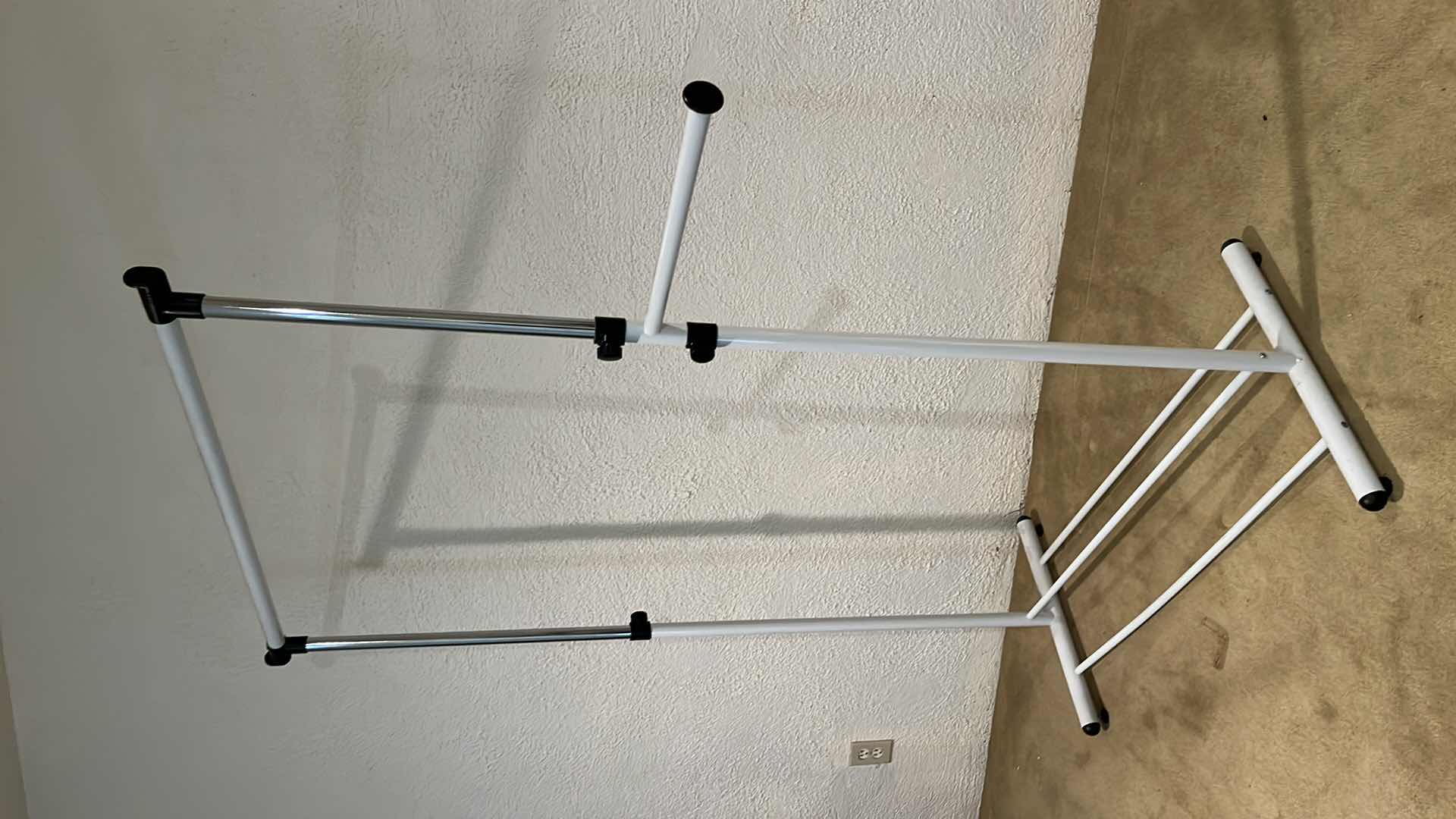 Photo 3 of WHITE FINISH METAL STATIONARY CLOTHING RACK 41” X 22” H68”