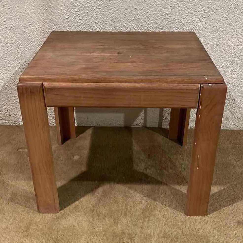 Photo 1 of ASPEN FURNITURE NATURAL SOLID WOOD SIDE TABLE 23.5” X 19.5” H20”