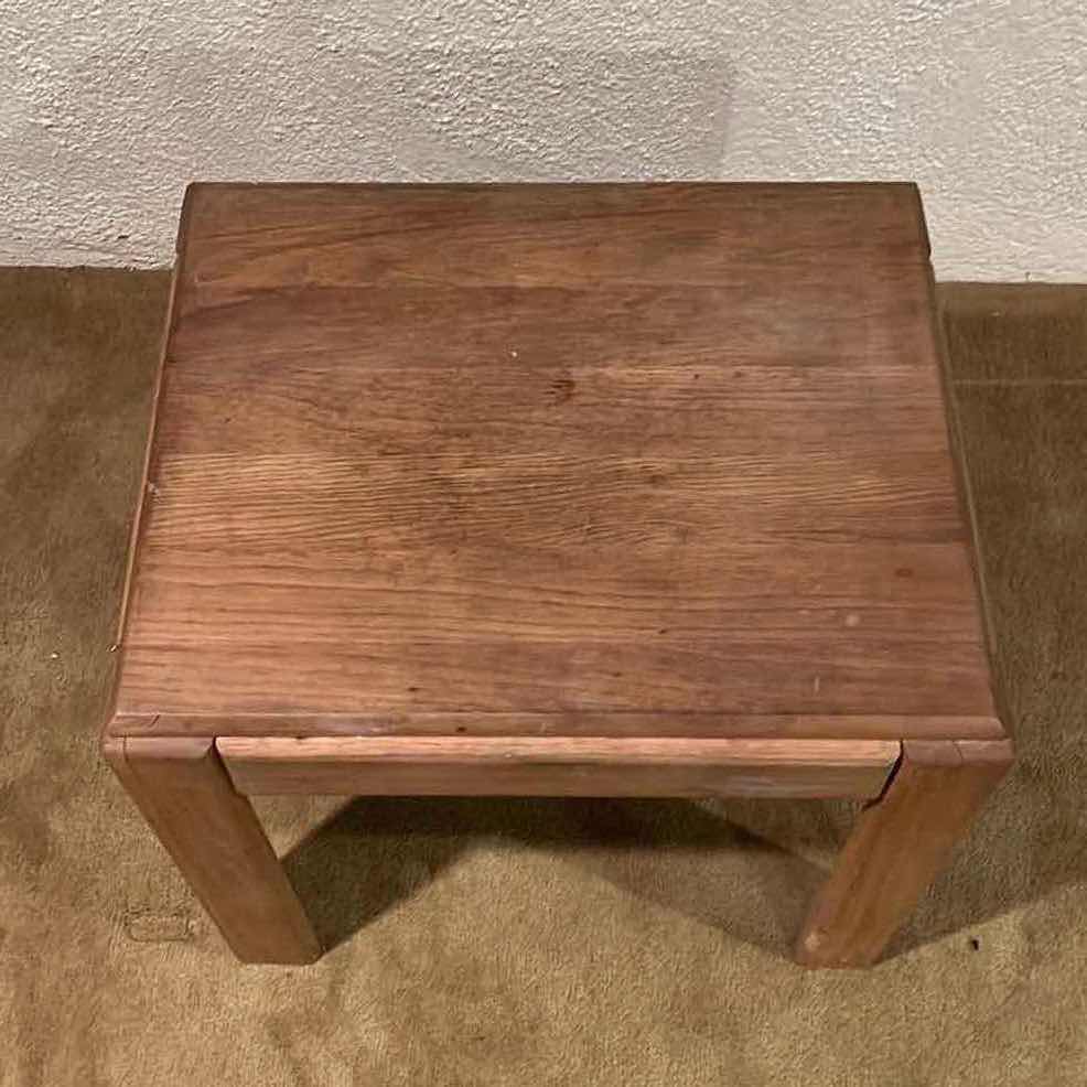 Photo 4 of ASPEN FURNITURE NATURAL SOLID WOOD SIDE TABLE 23.5” X 19.5” H20”