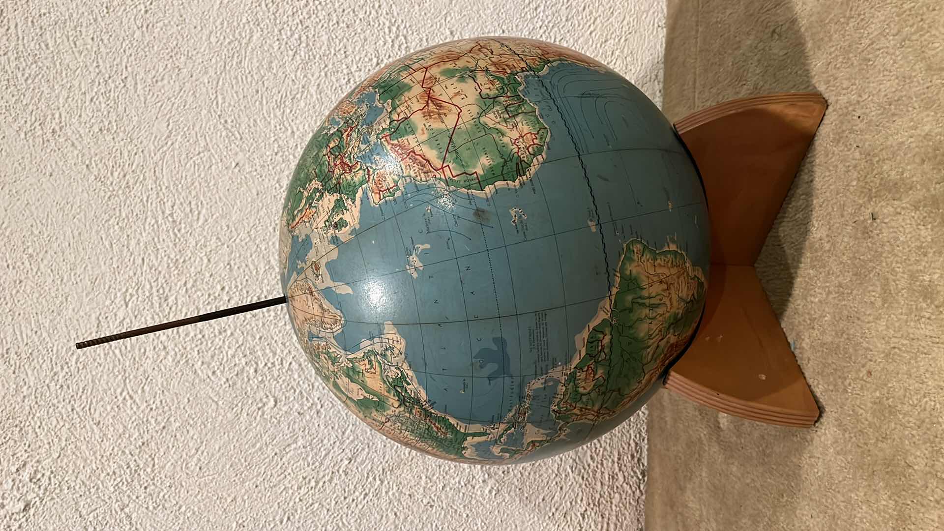 Photo 4 of DENOYER-GEPPERT CO. CARTOCRAFT 16” GLOBE YR1959 W WOOD STAND