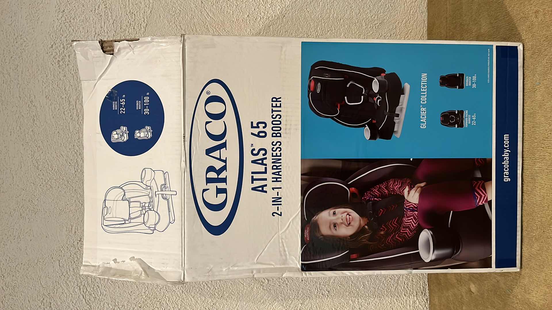 Photo 8 of GRACO GLACIER COLLECTION ATLAS 65 2 IN 1 HARNESS BOOSTER CHILD CAR SEAT 22-100LB CAPACITY