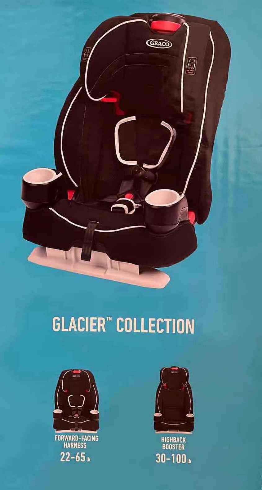 Photo 6 of GRACO GLACIER COLLECTION ATLAS 65 2 IN 1 HARNESS BOOSTER CHILD CAR SEAT 22-100LB CAPACITY