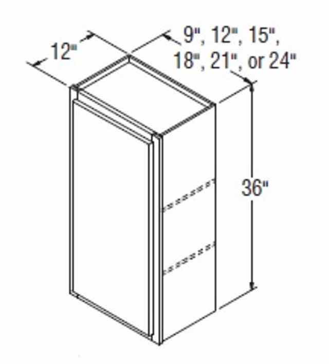 Photo 1 of ARISTOKRAFT CABINETRY BENTON STYLE BIRCH SARSAPARILLA FINISH PURESTYLE LAMINATE 1 DOOR WALL CABINET W1836 18” X 12” H36” (READ NOTES)