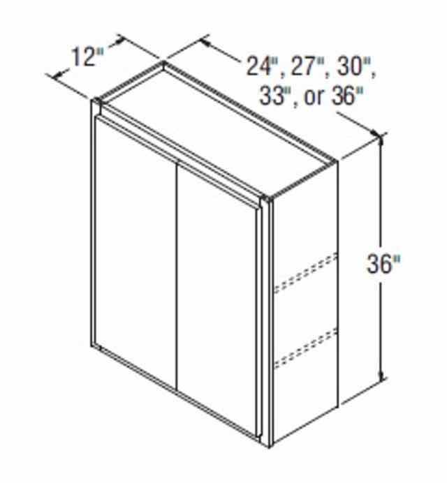 Photo 1 of ARISTOKRAFT CABINETRY BENTON STYLE BIRCH SARSAPARILLA FINISH PURESTYLE LAMINATE 2 DOOR WALL CABINET W3336B 33” X 12” H36” (READ NOTES)