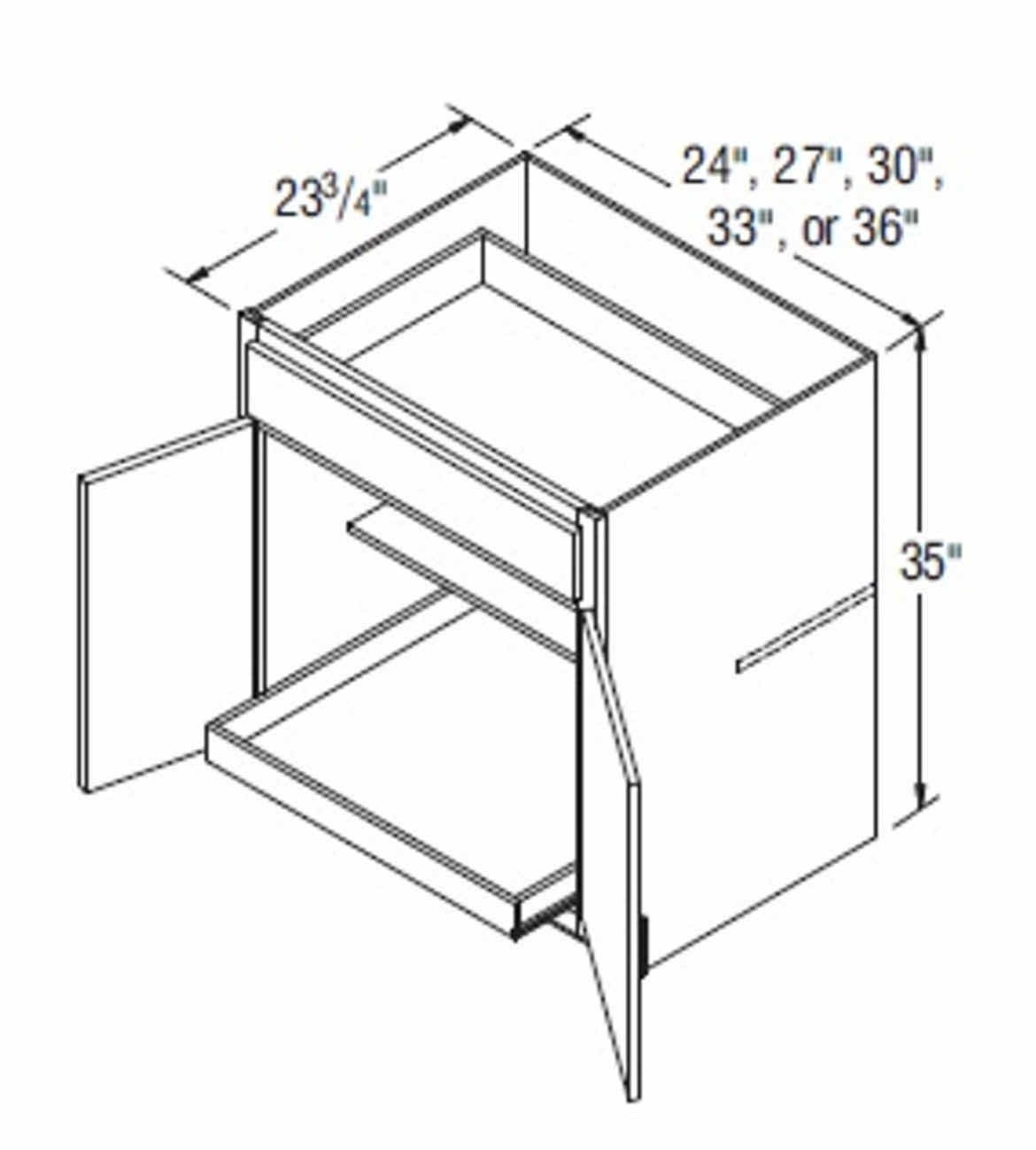 Photo 1 of ARISTOKRAFT CABINETRY BENTON STYLE BURLAP FINISH PURESTYLE LAMINATE 1 DRAWER 2 DOOR BASE CABINET B33RTB 33” X 23.75” H35” (READ NOTES)