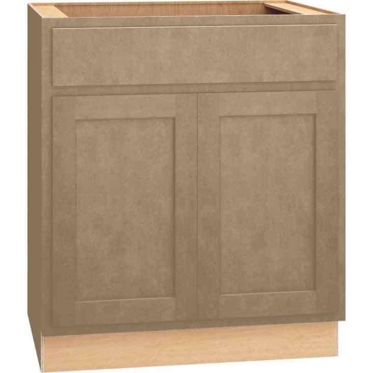 Photo 1 of ARISTOKRAFT CABINETRY BENTON STYLE BURLAP FINISH PURESTYLE LAMINATE 2 DOOR SINK BASE CABINET B33RTB 33” X 23.75” H35” (READ NOTES)