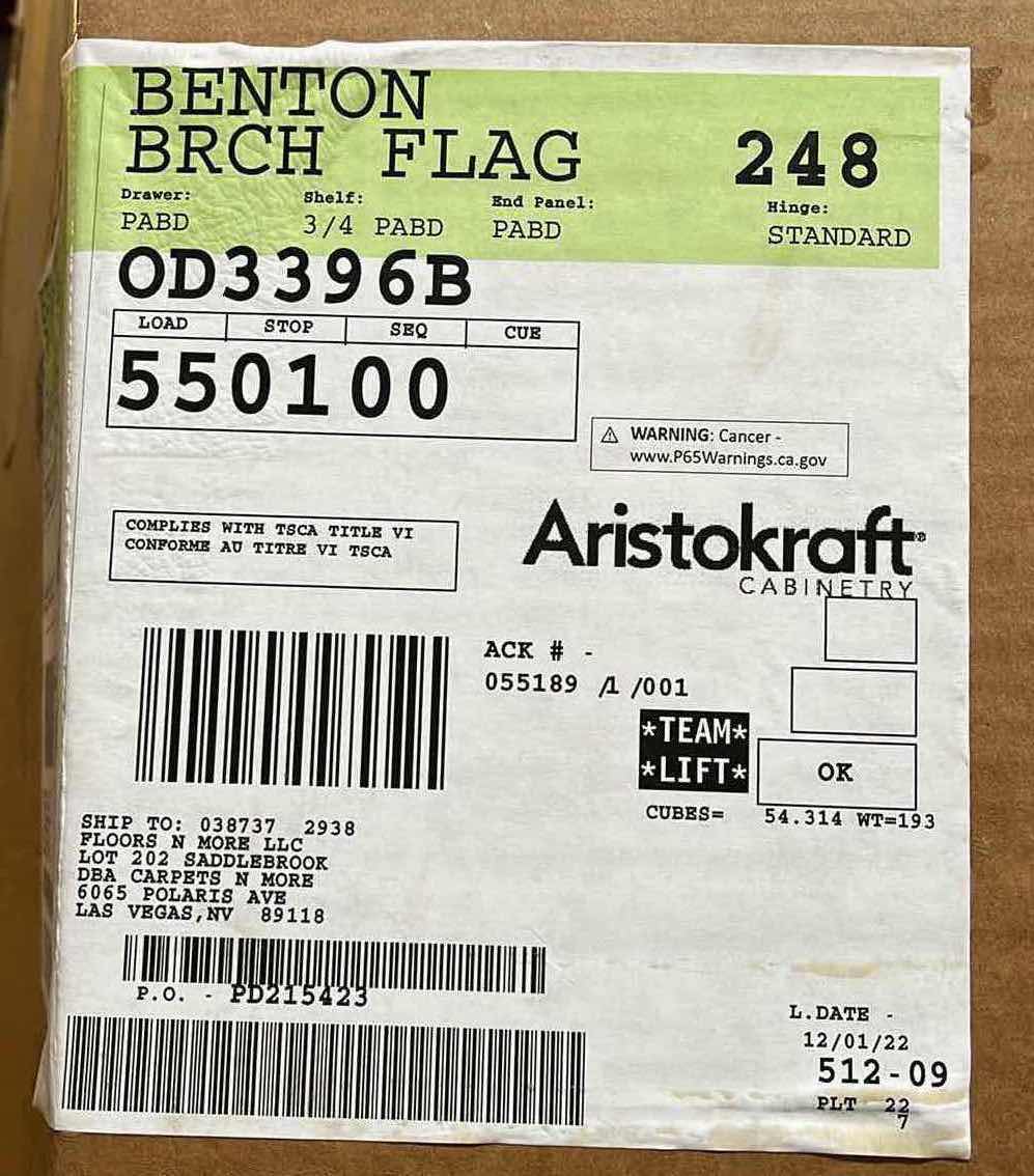 Photo 3 of ARISTOKRAFT CABINETRY BENTON STYLE FLAGSTONE FINISH PURESTYLE LAMINATE 2 DOOR DOUBLE OVEN CABINET OD3396B 33” X 23.75” H96” (READ NOTES)