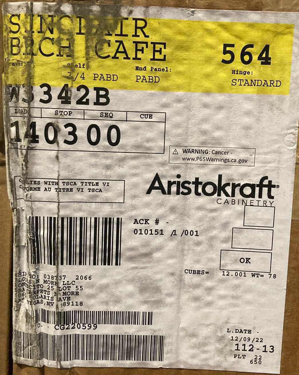 Photo 3 of ARISTOKRAFT CABINETRY SINCLAIR STYLE BIRCH CAFE FINISH PURESTYLE LAMINATE 2 DOOR WALL CABINET W3342B 33” X 12” H42” (READ NOTES)