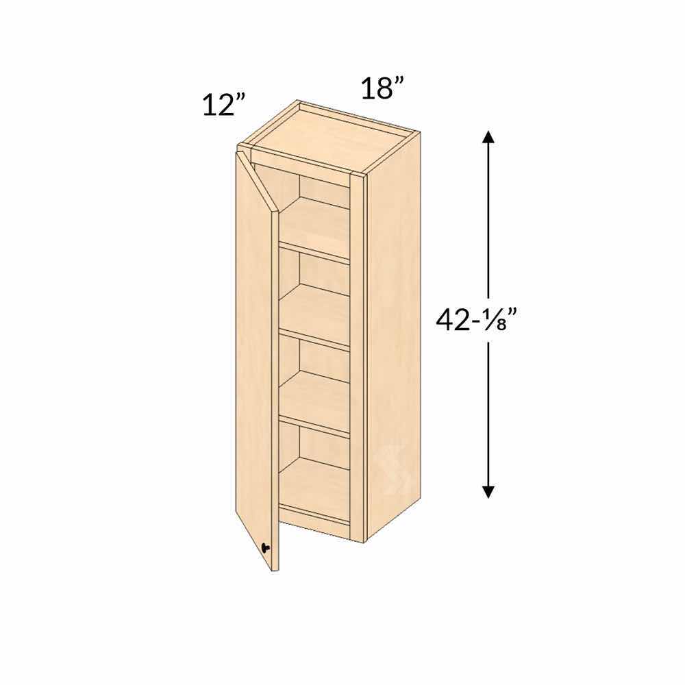 Photo 1 of ARISTOKRAFT CABINETRY WINSTEAD STYLE WHITE FINISH PURESTYLE LAMINATE WALL CABINET W1842 18” X 12.75” H42” (READ NOTES)