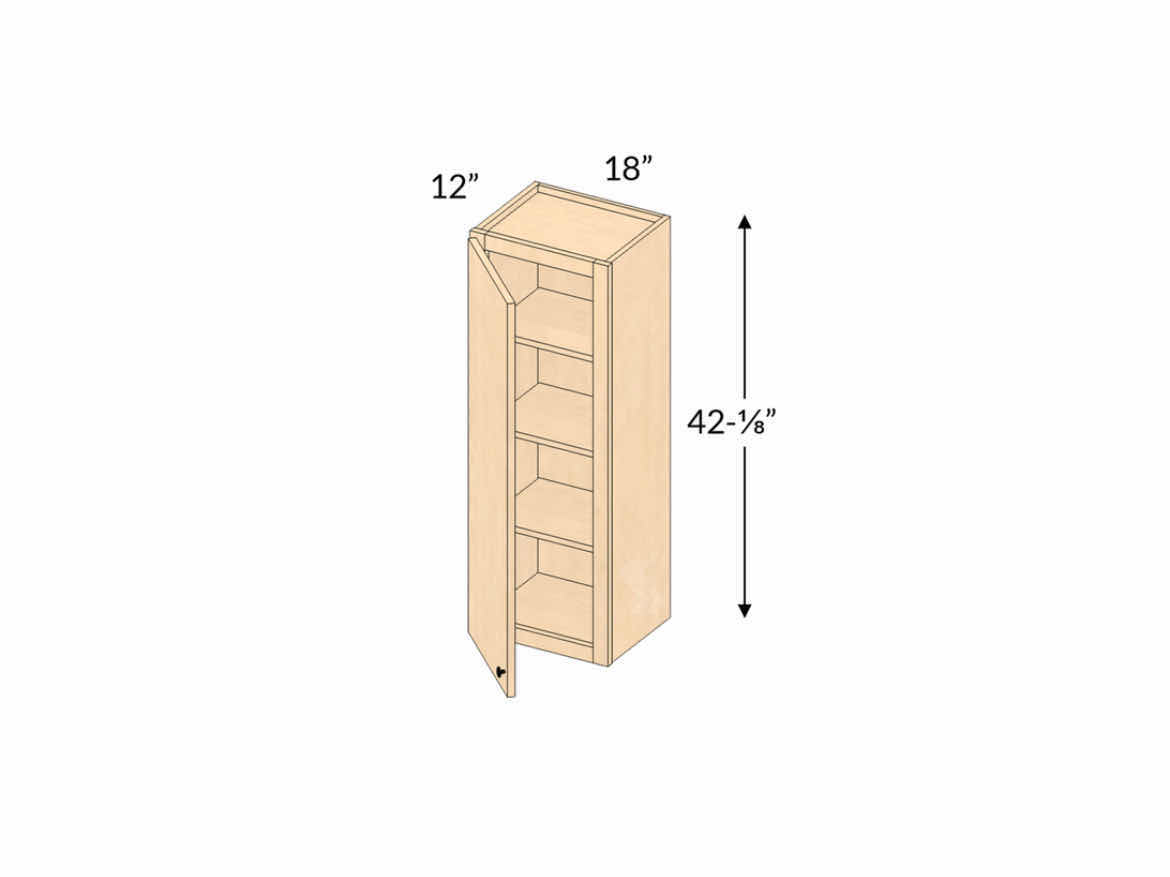 Photo 1 of ARISTOKRAFT CABINETRY WINSTEAD STYLE SARSAPARILLA FINISH PURESTYLE LAMINATE 1 DOOR WALL CABINET W1842 18” X 12.75” H42” (READ NOTES)