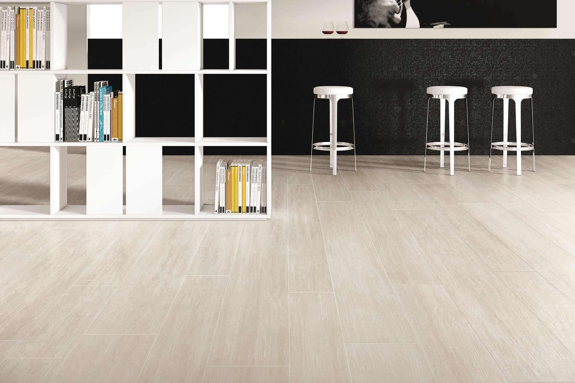 Photo 2 of ARIOSTEA FLOORING ROVERE SABBIA ANTICATO FINISH PORCELAIN PLANK TILE 5” X 47” (15.50SQFT PER CASE/17CASES APPROX 263.5SQFT TOTAL)