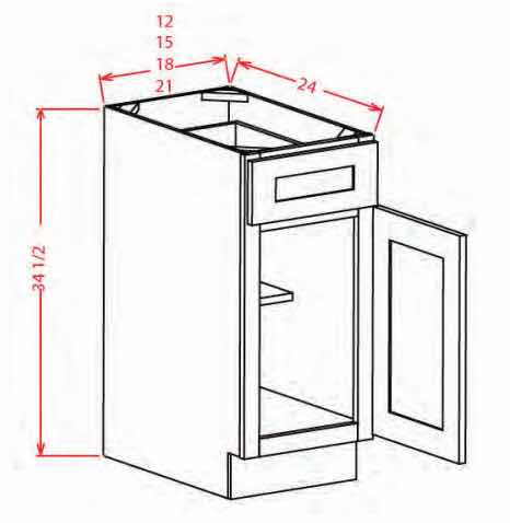 Photo 1 of ARISTOKRAFT CABINETRY LANDEN STYLE BURLAP FINISH PURESTYLE LAMINATE 1 DRAWER 1 DOOR BASE CABINET B18 18” X 23.75” H35” (READ NOTES)