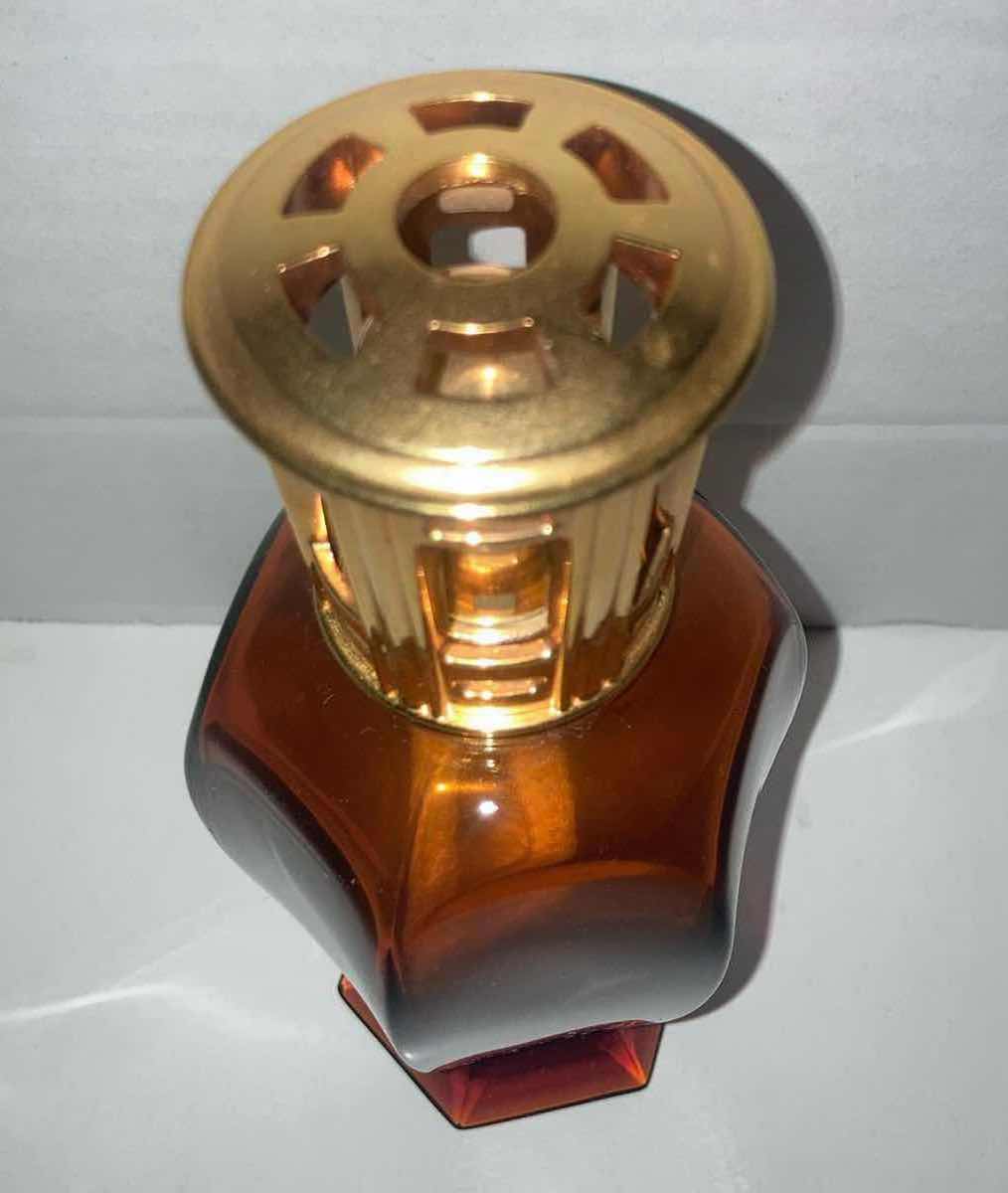 Photo 2 of LAMPE BERGER ATHENA AMBER GLASS FRAGRANCE OIL BURNER LAMP H7.5”