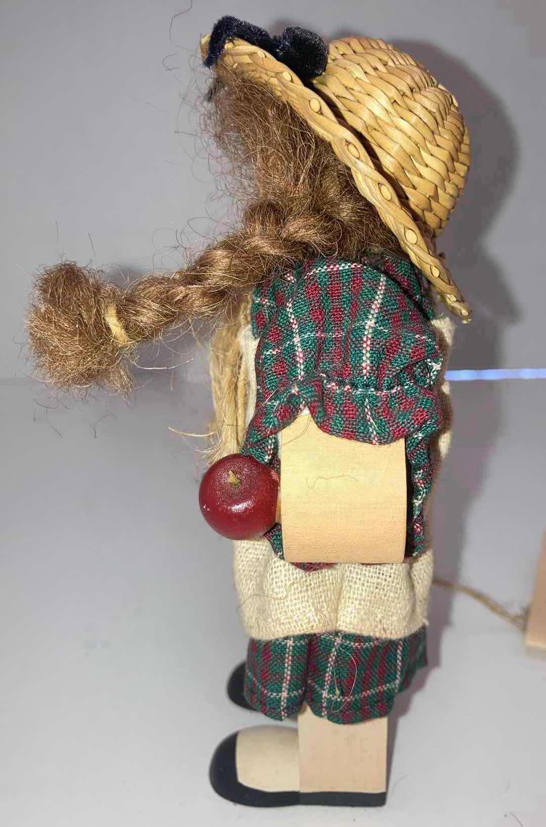 Photo 3 of LIZZIE HIGH THE LITTLE ONES “LOVE CRUNCHY APPLES IN THE FALL” HANDCRAFTED WOODEN DOLL H6.5”