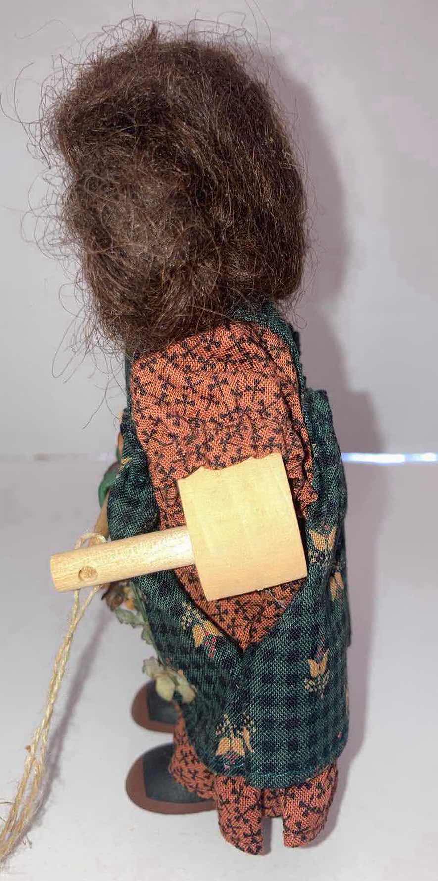 Photo 2 of LIZZIE HIGH 1412 THE LITTLE ONES “PREFER TO DRY THEIR OWN HERBS & FLOWERS” HANDCRAFTED WOODEN DOLL H6”