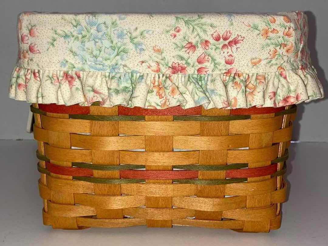 Photo 3 of LONGABERGER 2002 MOM’S MEMORIES MAPLE WOOD BASKET 9.75” X 8” H6”