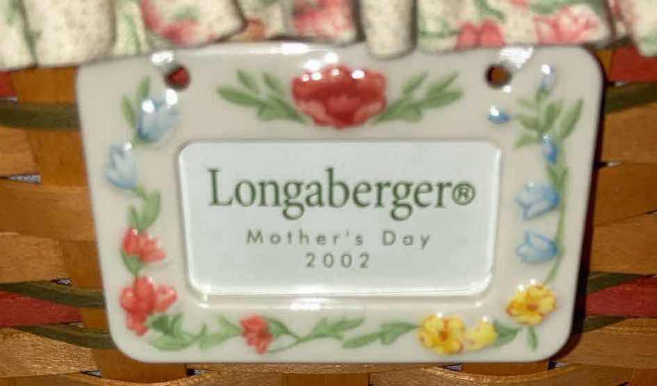 Photo 6 of LONGABERGER 2002 MOM’S MEMORIES MAPLE WOOD BASKET 9.75” X 8” H6”