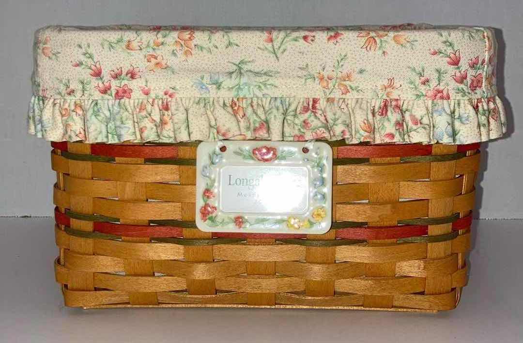 Photo 1 of LONGABERGER 2002 MOM’S MEMORIES MAPLE WOOD BASKET 9.75” X 8” H6”