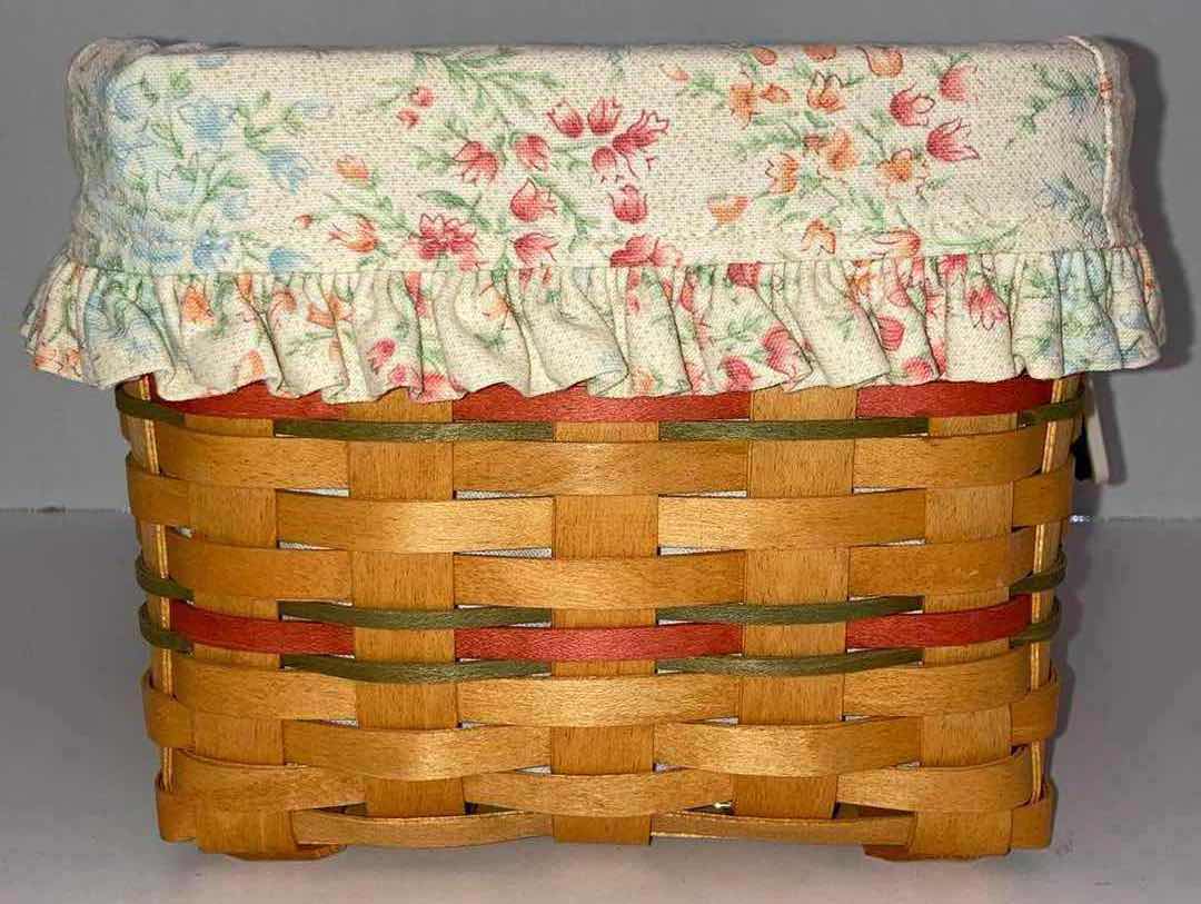 Photo 4 of LONGABERGER 2002 MOM’S MEMORIES MAPLE WOOD BASKET 9.75” X 8” H6”