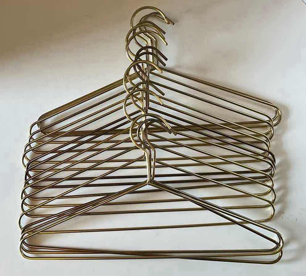 Photo 1 of BEVCO  ERGONOMICS GOLD FINISH CLOTHES HANGERS (15)