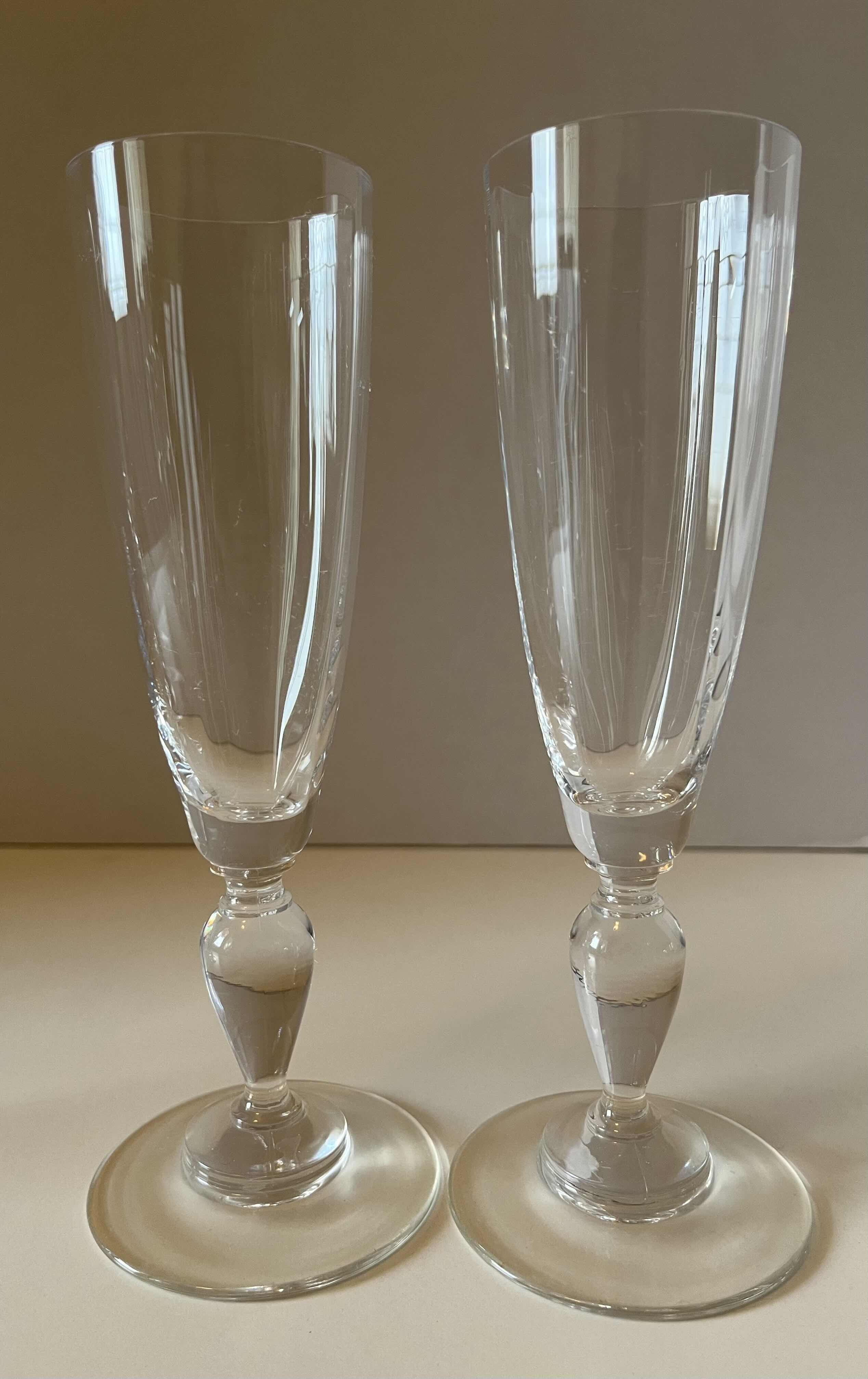 Photo 3 of MIKASA SONNET CHAMPAGNE FLUTES (2) 9” & MIKASA DEVON CHAMPAGNE FLUTES (2) 8”