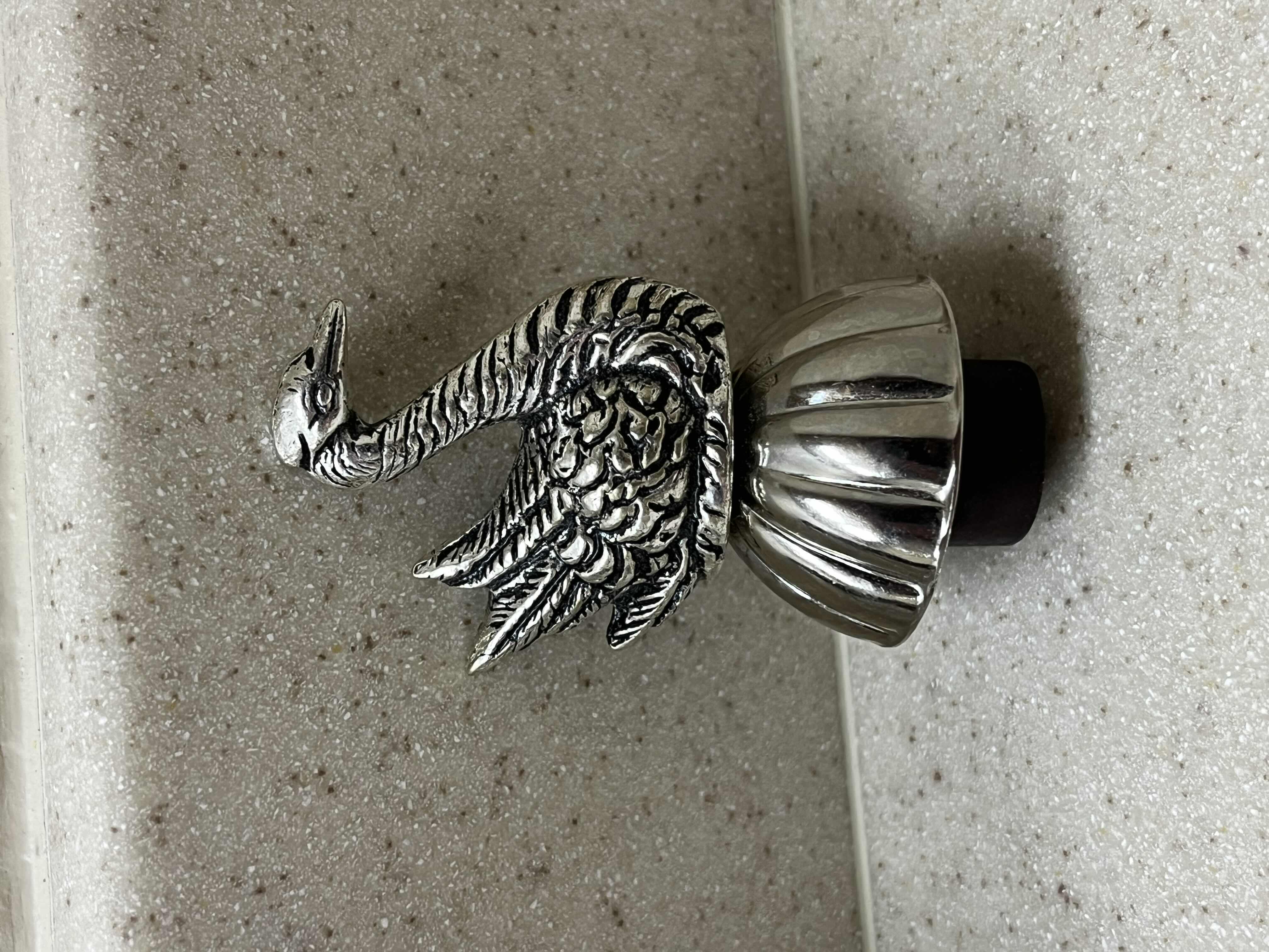 Photo 2 of SILVER PLATED SWAN WINE STOPPER W 3 WINE KEYS