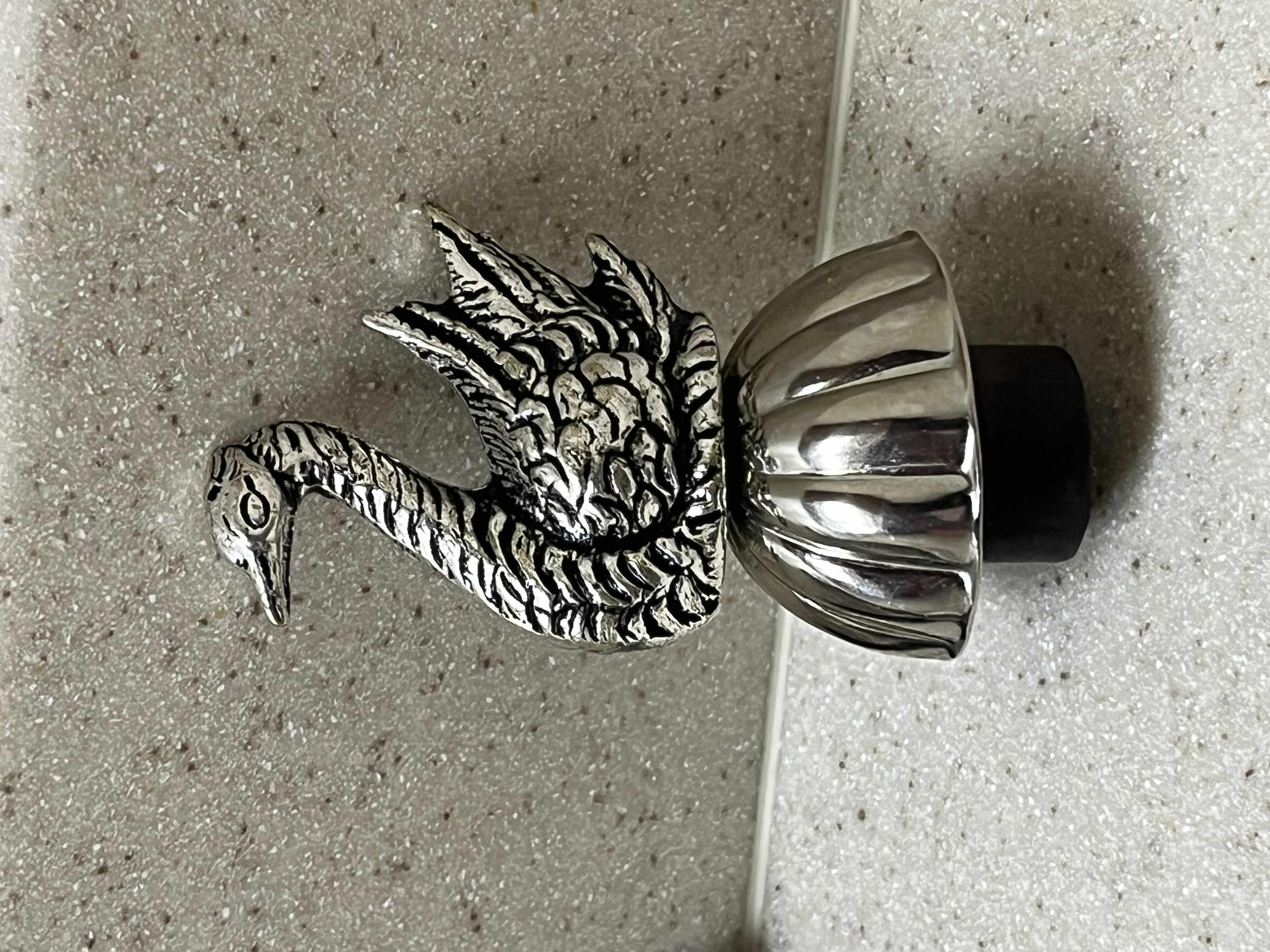 Photo 3 of SILVER PLATED SWAN WINE STOPPER W 3 WINE KEYS