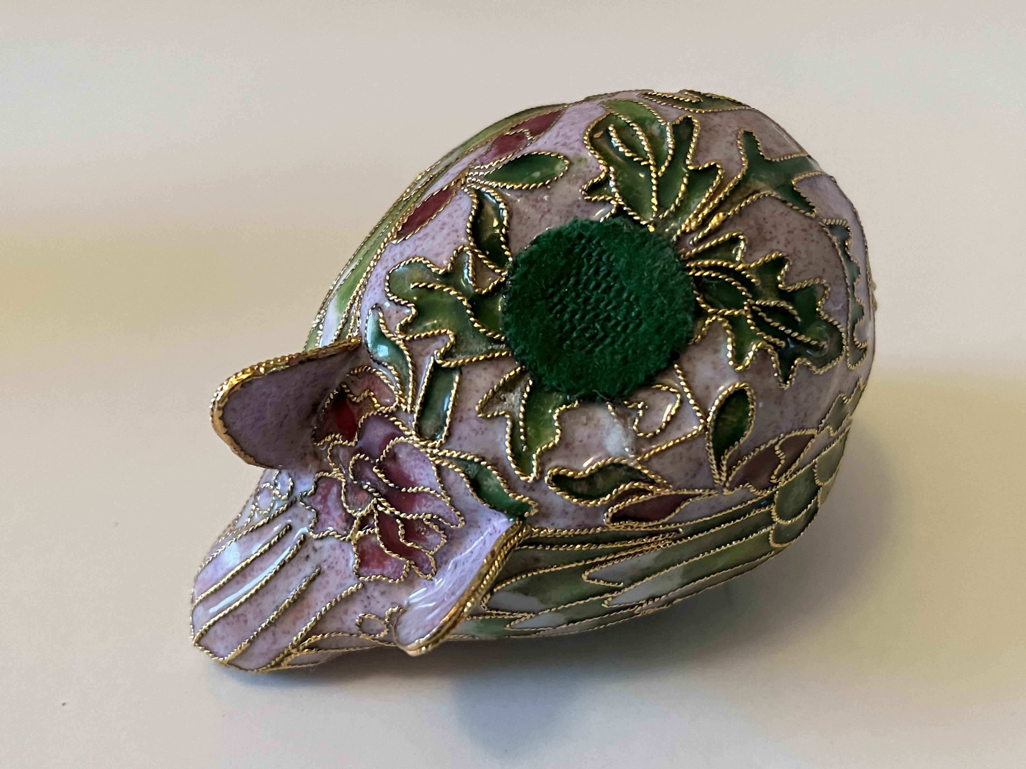 Photo 5 of NYCO CLOISONNÉ ENAMELED METAL BIRD FIGURINE 2.5” X 3” H2.5”