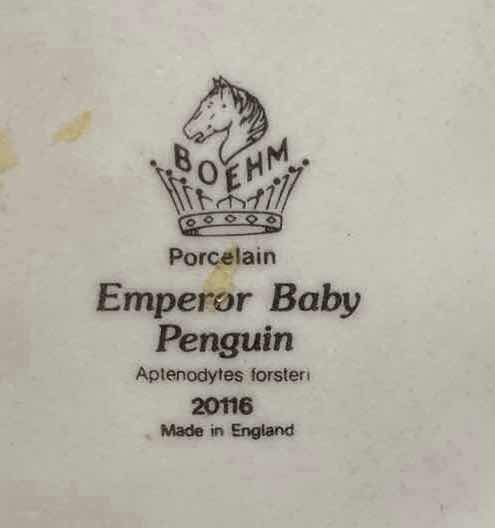 Photo 5 of BOEHM PORCELAIN EMPEROR BABY PENGUIN H4”