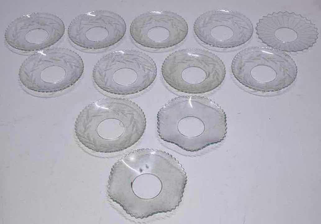 Photo 1 of CLEAR GLASS CANDLE WAX DRIP CATCHER (12).  2.75”