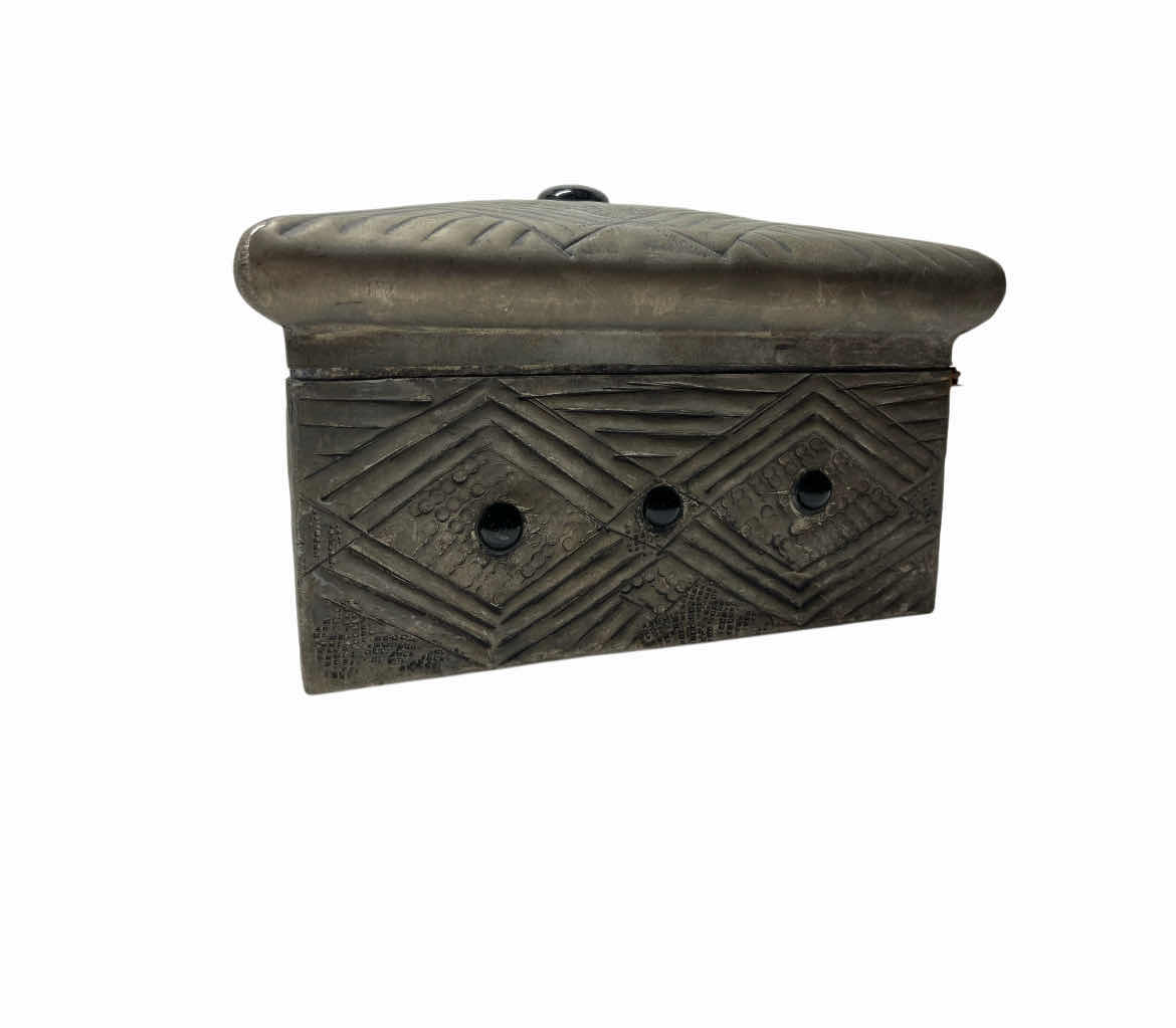 Photo 1 of MID- CENTURY DIE-CAST METAL TRINKET BOX 14” X 9” H6”